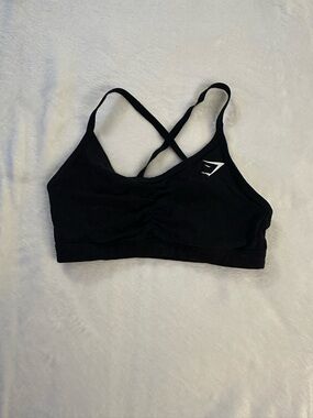 Gymshark Black Cross-Back Seamless Sports Bra